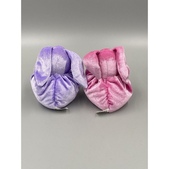 5 Inch Pink & Purple Bunny Rabbit Plush Vibrant Colors Stuffed Animals Tony Toys - Picture 2 of 5